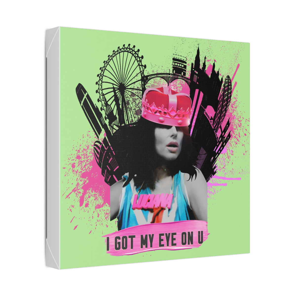 Luciana - I Got My Eye On U - Canvas Gallery Wrap, Pop Culture, Wall Art, Fan Art, Music, Electronic, EDM,  Chic Modern Wall Decor, Contemporary Icon.