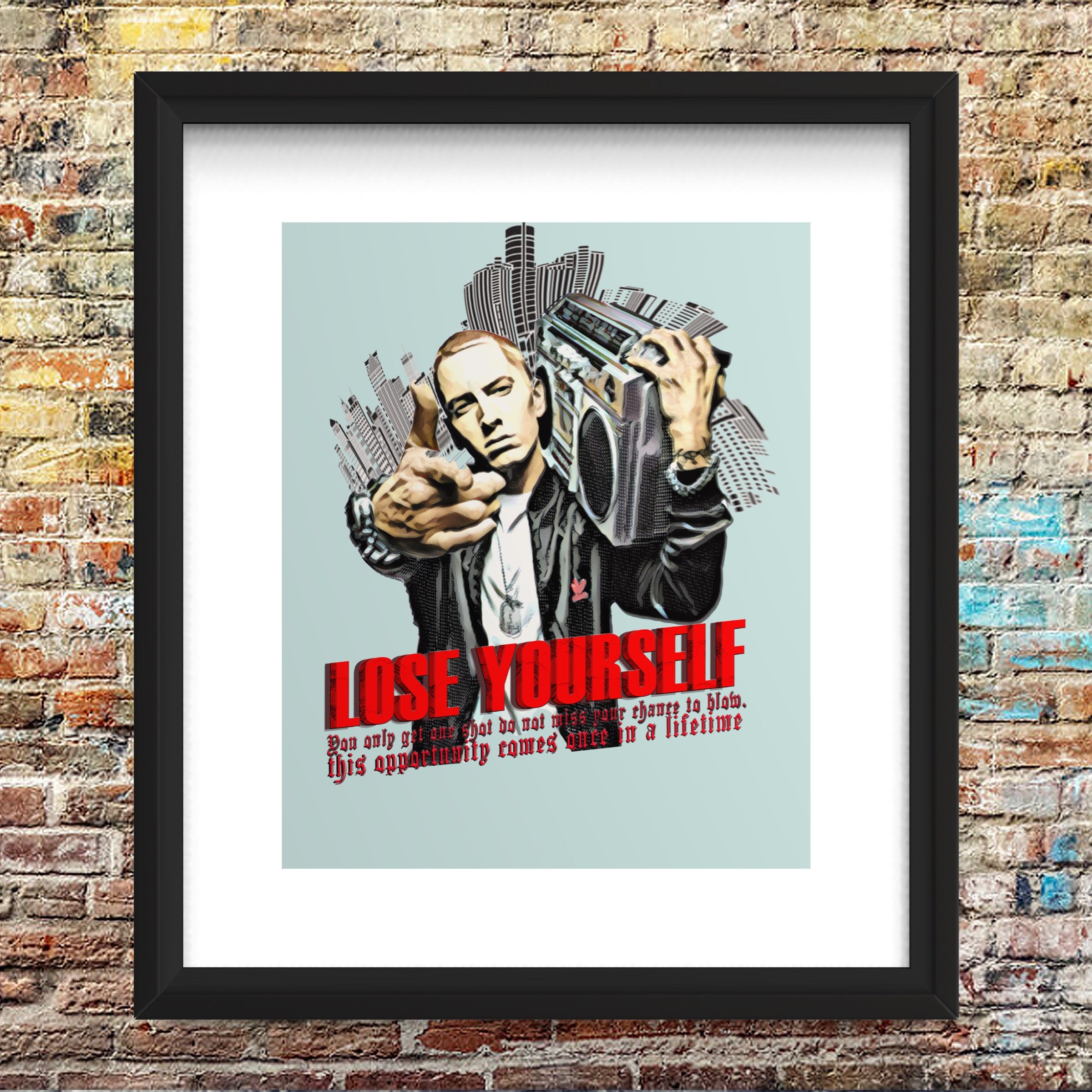 Eminem - Lose Yourself - Satin Poster (210gsm), Pop Culture, Wall
